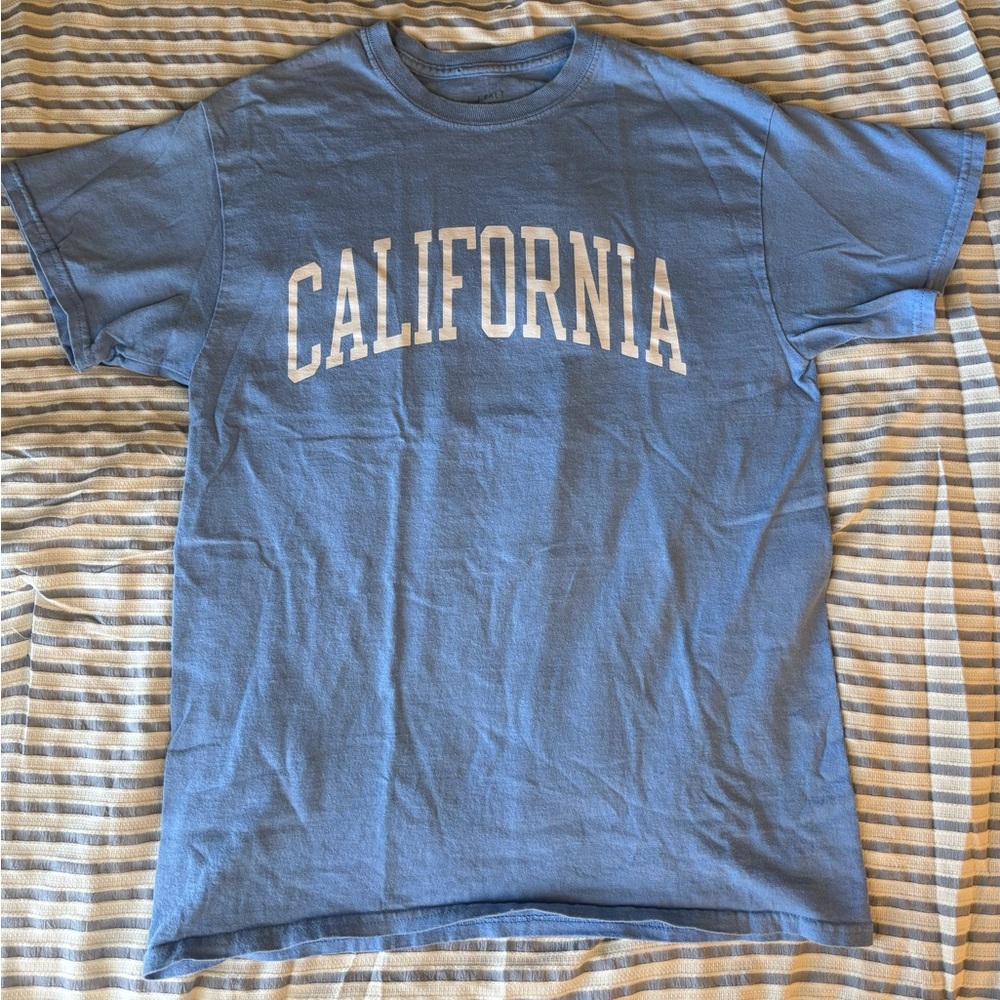 Brandy Melville Blue 'California' Graphic Tee